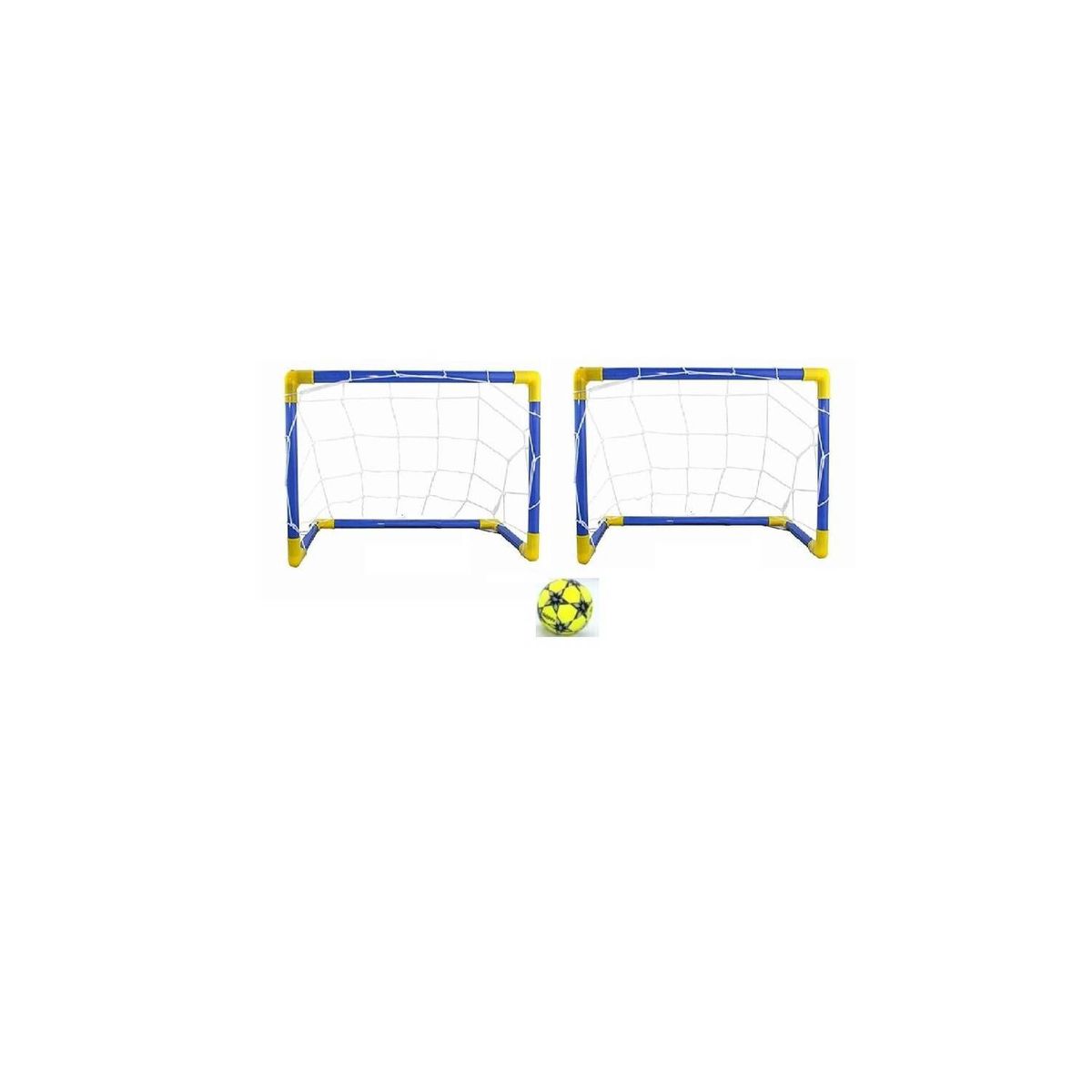 GENERICO - Canchas x2 fútbol banquitas balón mini 65x85x45cm