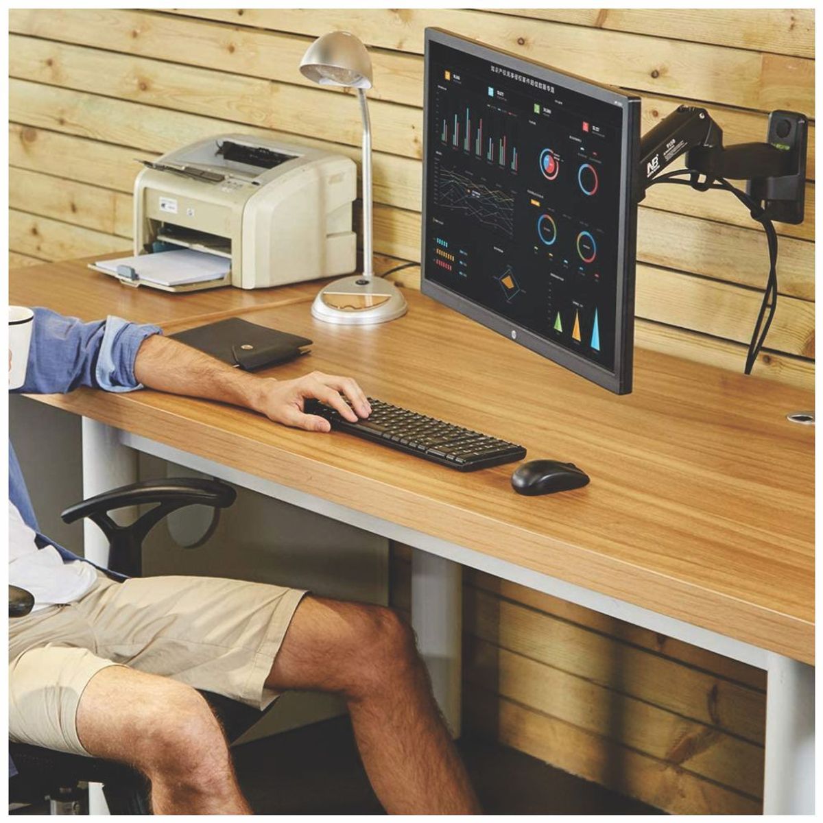 NIA - Soporte De Pared Neumatico Para Tv O Monitor De 17 A 35