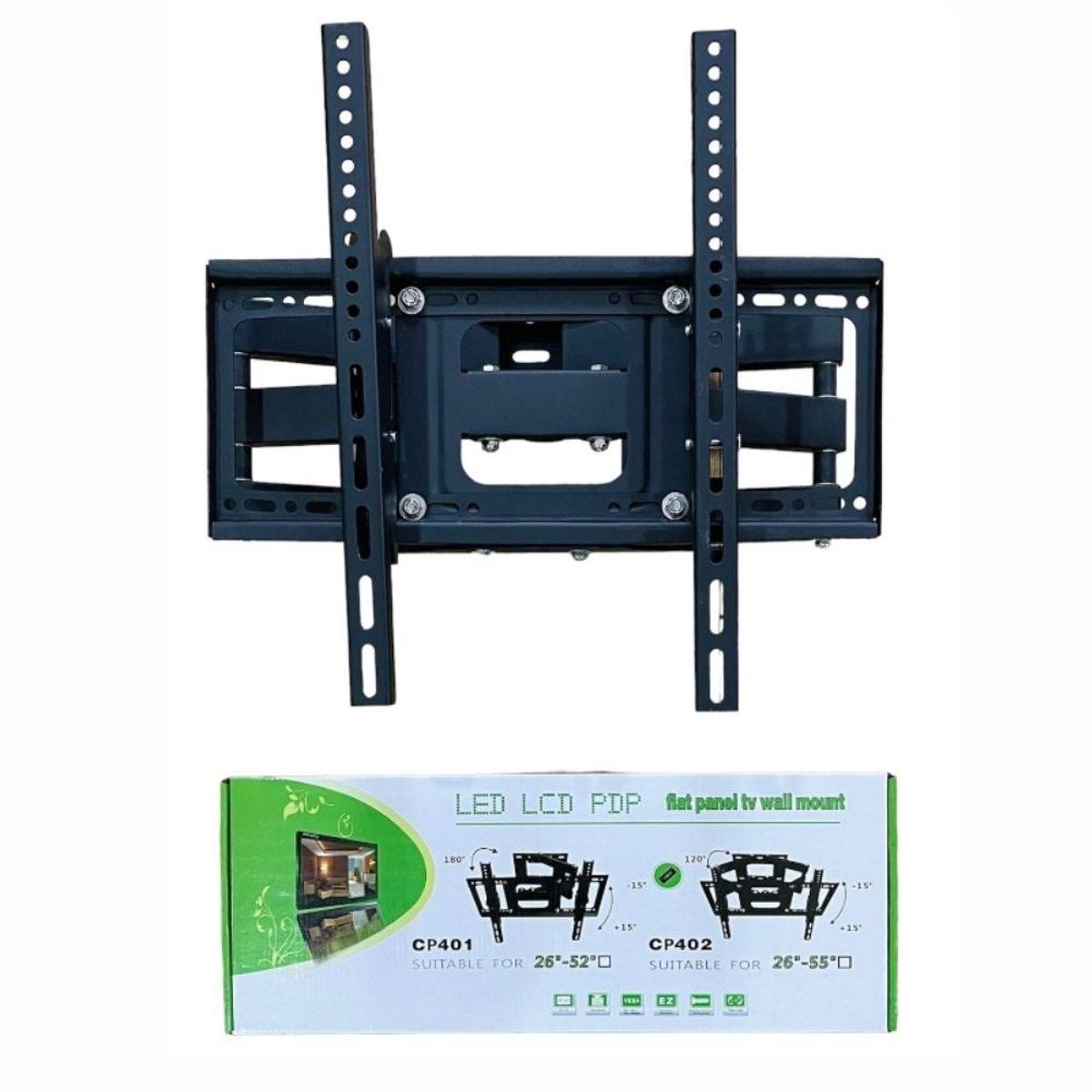 GENERICO - Soporte De Pared Doble Brazo Para Tv 26 A 55 Pulgadas Cp402