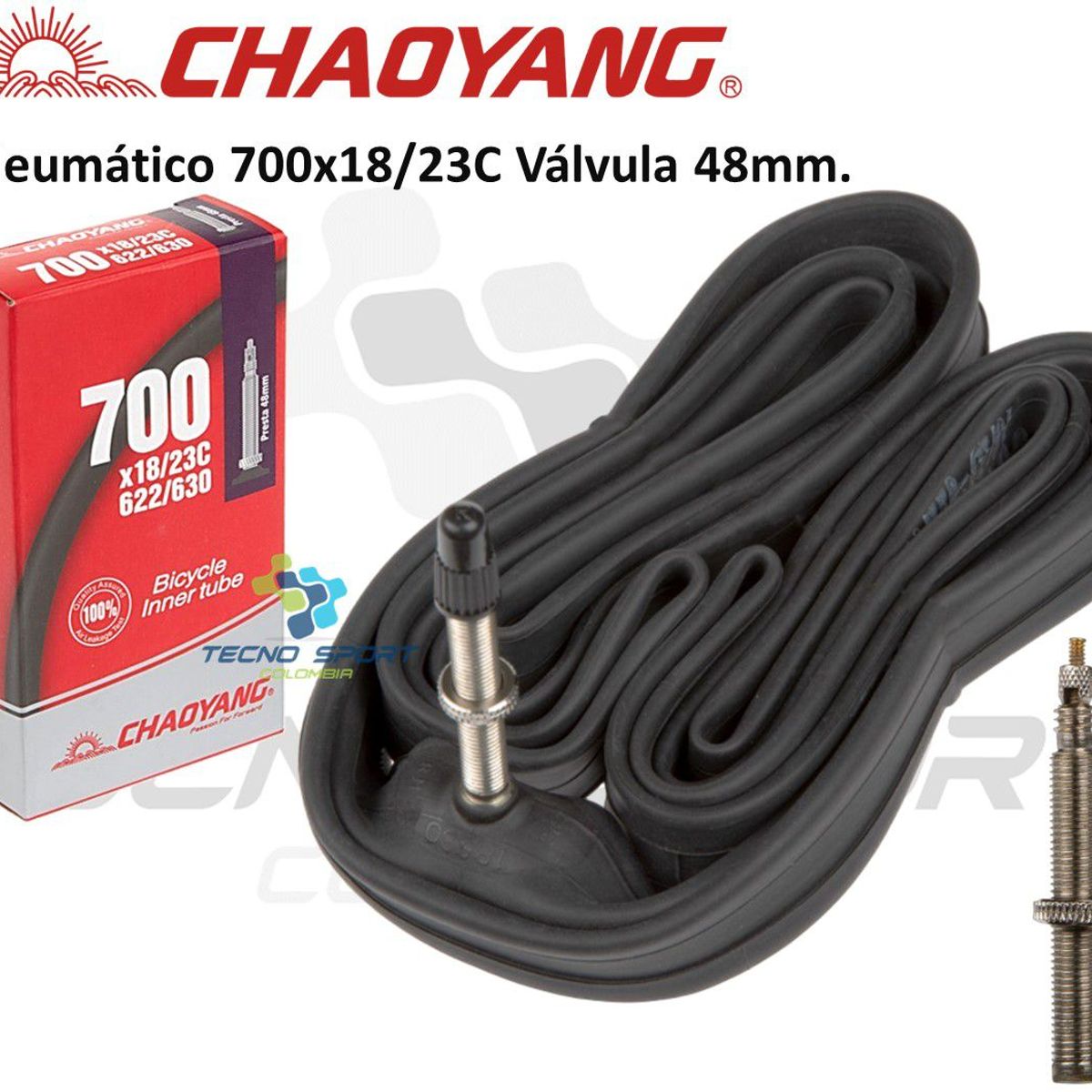 CHAOYANG - Neumático Bicicleta 700x18-23c Chaoyang Válvula 48mm Ruta