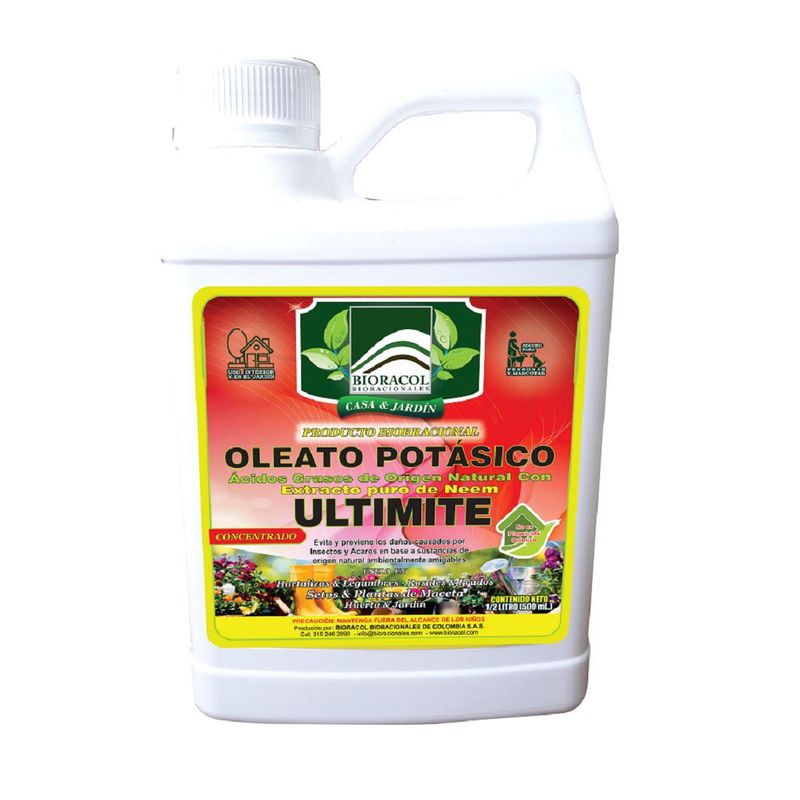GENERICO - OLETATO POTASICO CON NEEM 16% X 500 mL - CONCENTRADO - Casa y Jardín