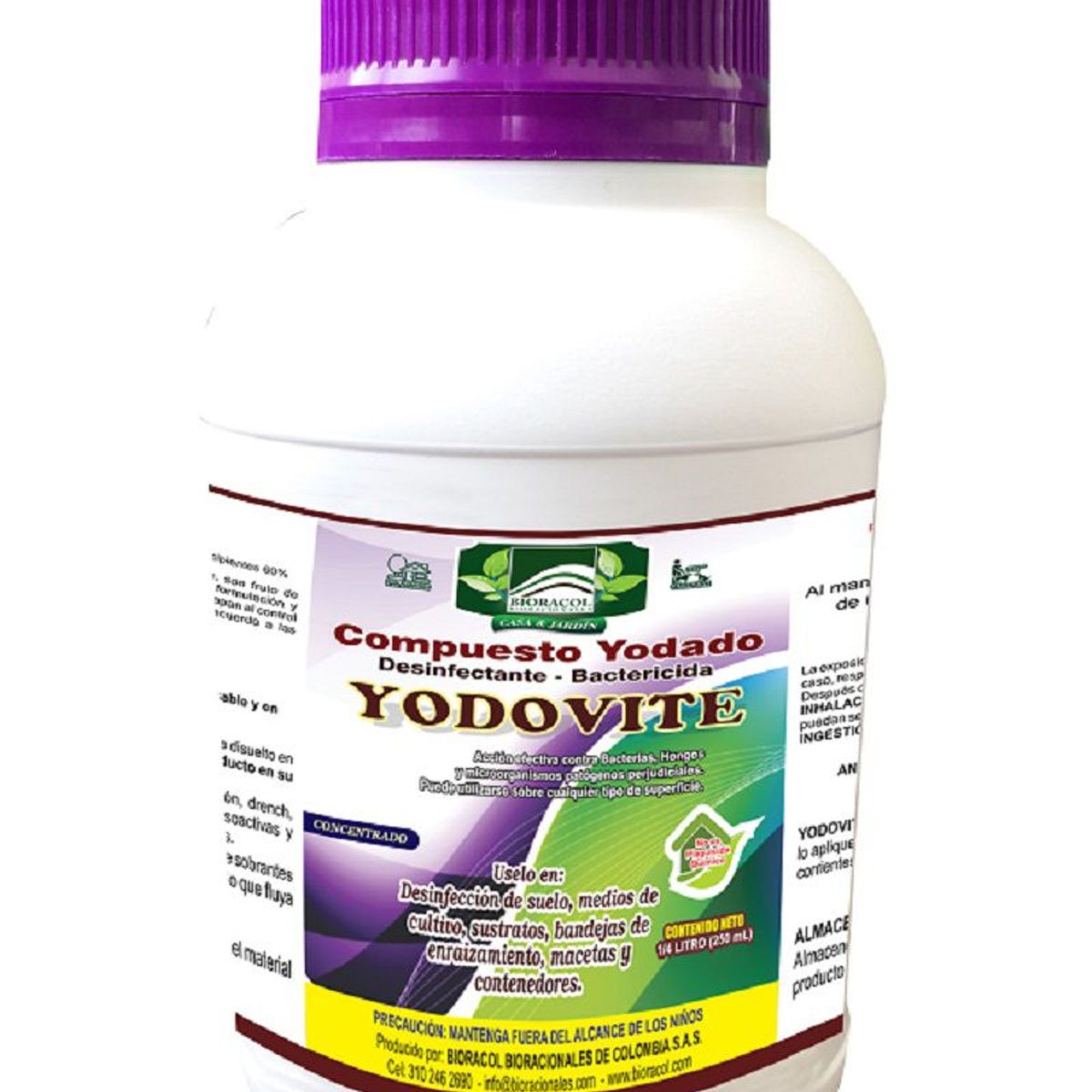 GENERICO - DESINFECTANTE YODOFORO X 250 mL - CONCENTRADO - Casa y Jardín