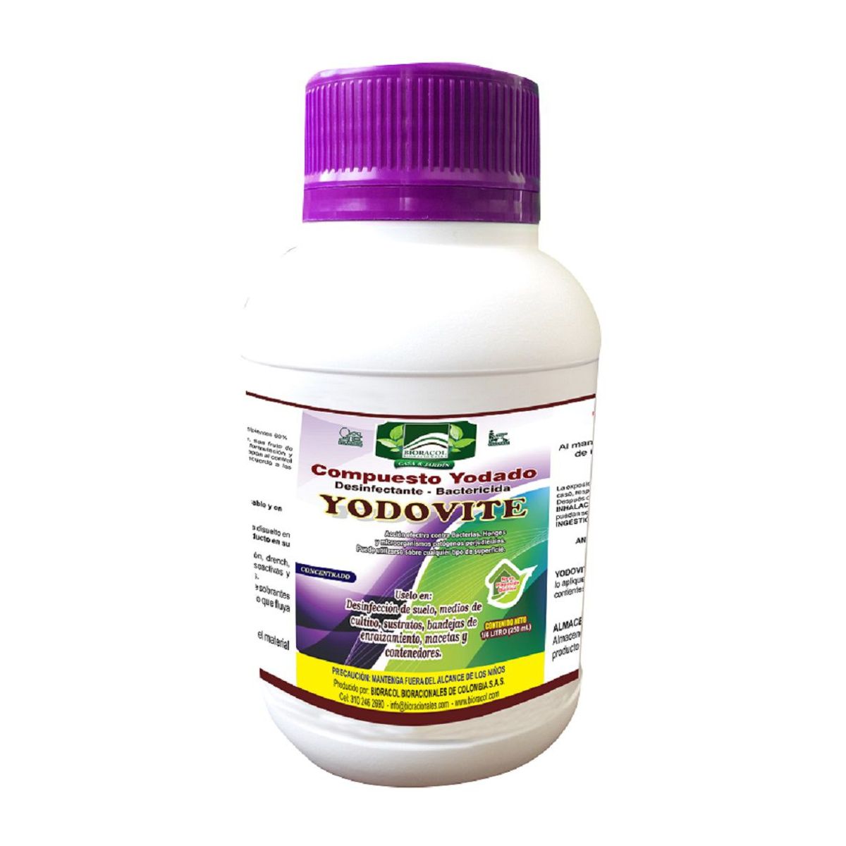 GENERICO - DESINFECTANTE YODOFORO X 250 mL - CONCENTRADO - Casa y Jardín