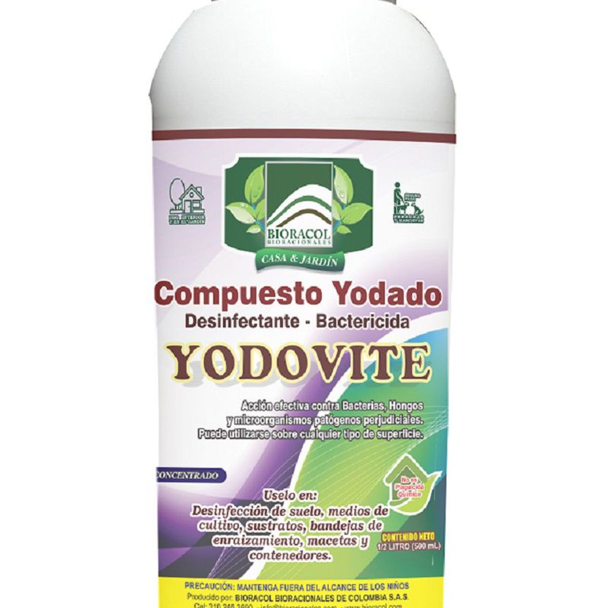 GENERICO - DESINFECTANTE YODOFORO X 500 mL - CONCENTRADO - Casa y Jardín
