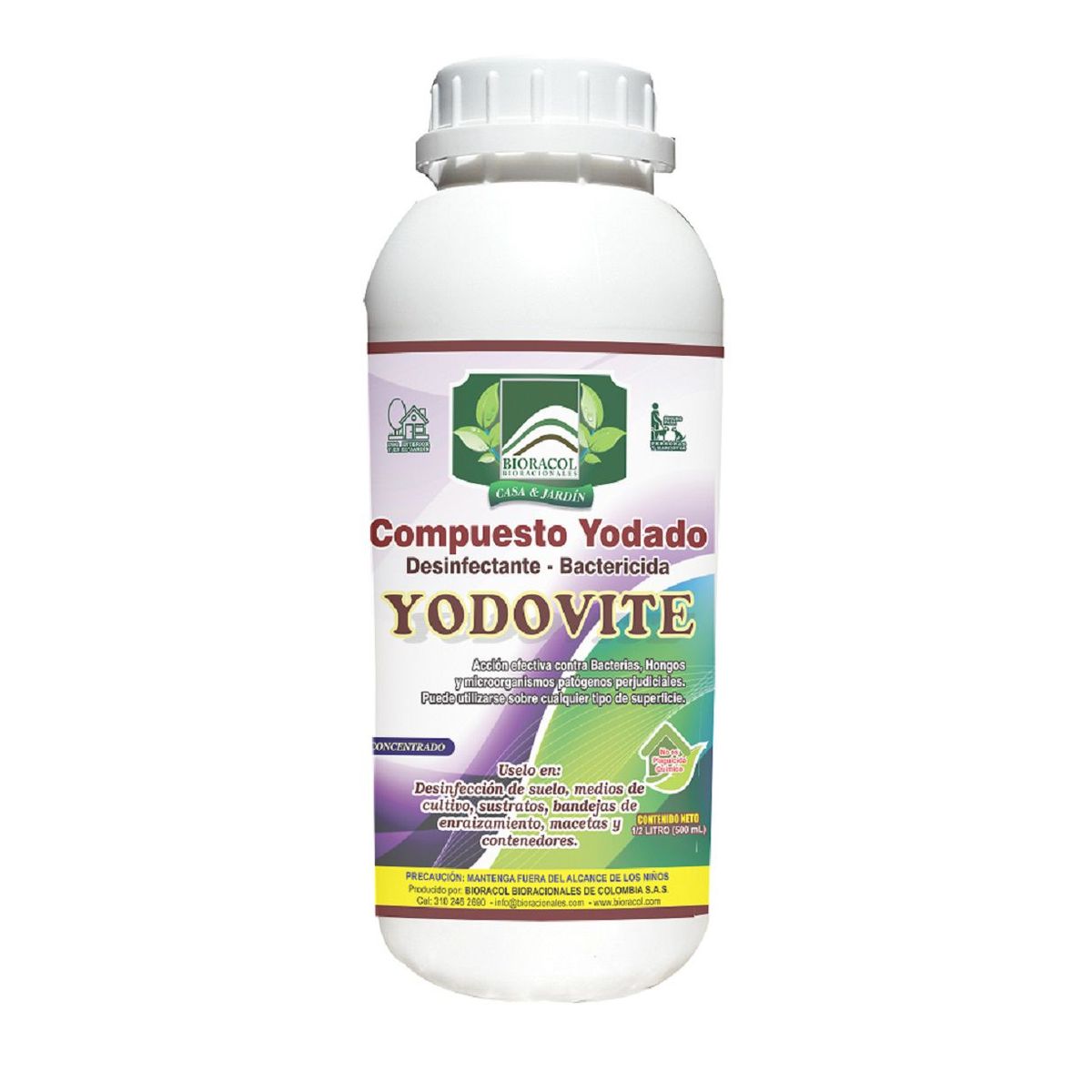 GENERICO - DESINFECTANTE YODOFORO X 500 mL - CONCENTRADO - Casa y Jardín