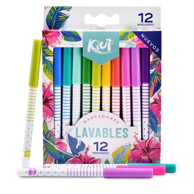 KIUT - Marcadores Lavables X 12 Unds Kiut