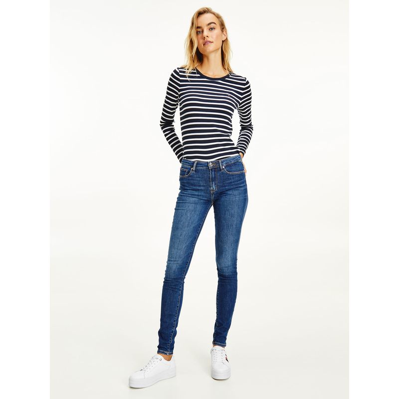 TOMMY HILFIGER - Jeans De Corte Skinny Mujer Azul Tommy Hilfiger