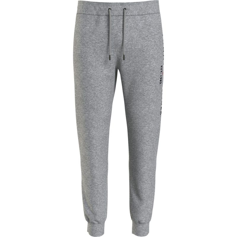 TOMMY HILFIGER - Jogger Gris De Algodón Orgánico Con Logo Tommy Hilfiger