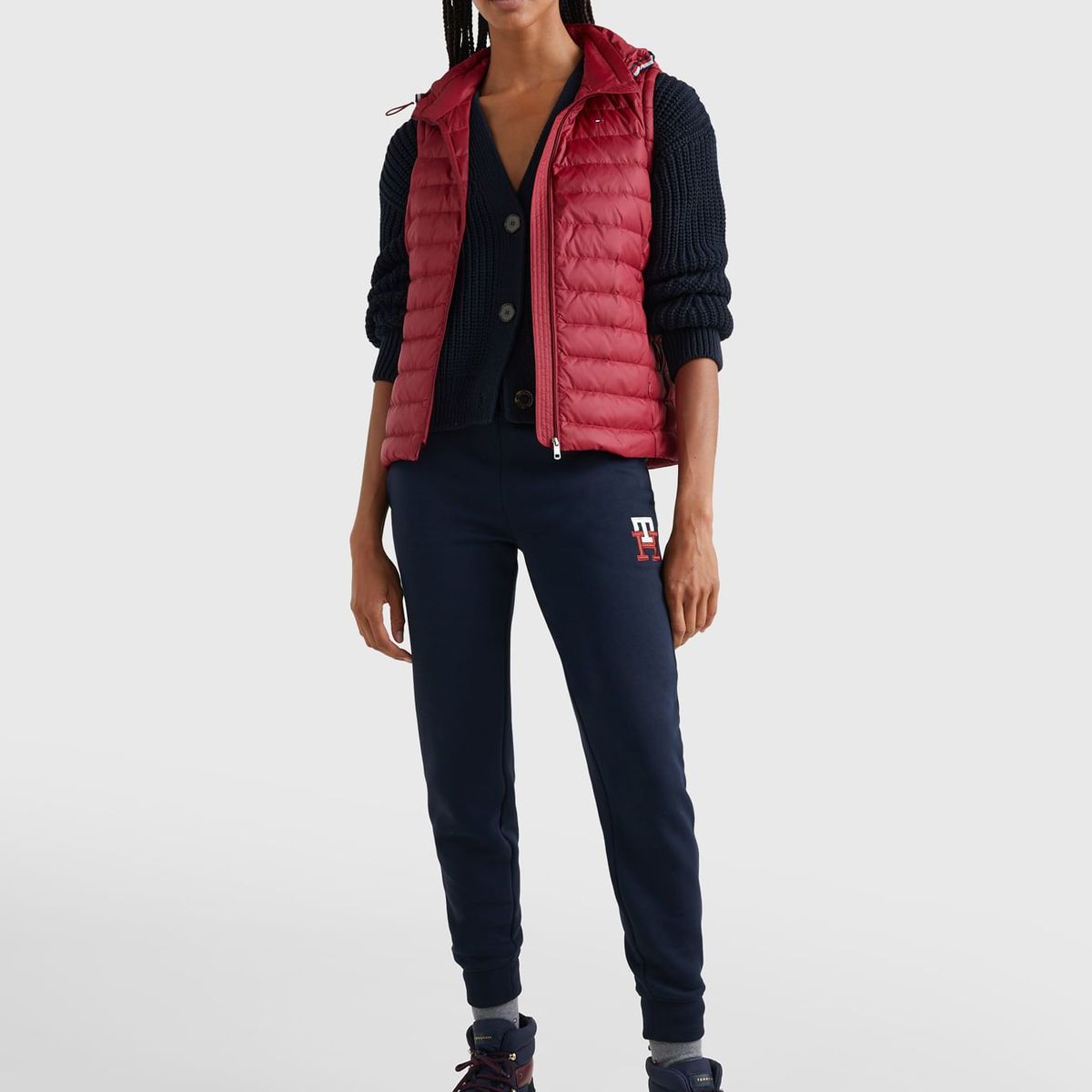TOMMY HILFIGER - Chaleco Essential De Plumas Ligero Rojo Tommy Hilfiger