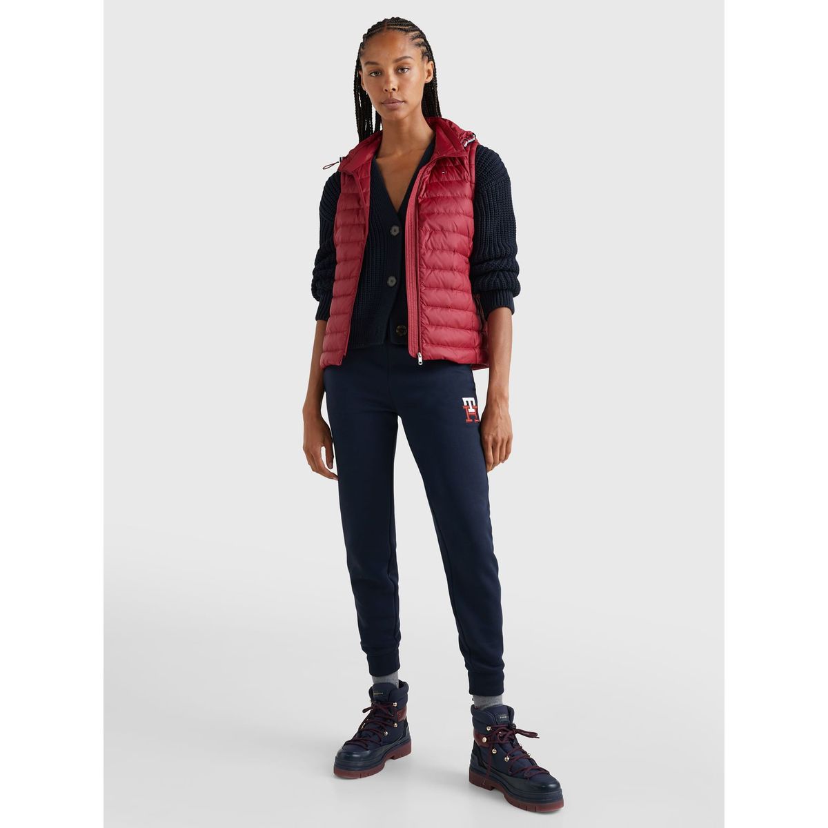 TOMMY HILFIGER - Chaleco Essential De Plumas Ligero Rojo Tommy Hilfiger