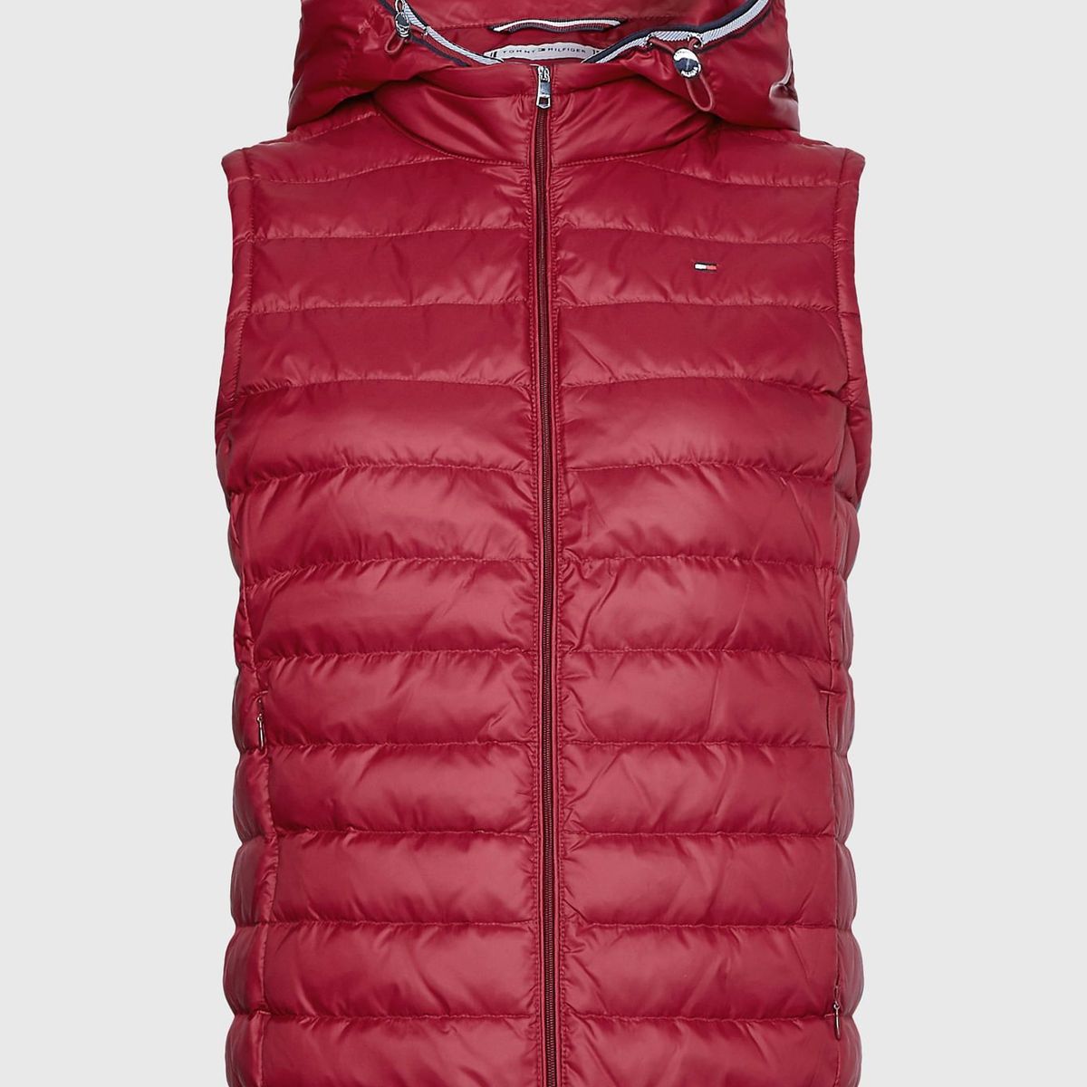 TOMMY HILFIGER - Chaleco Essential De Plumas Ligero Rojo Tommy Hilfiger