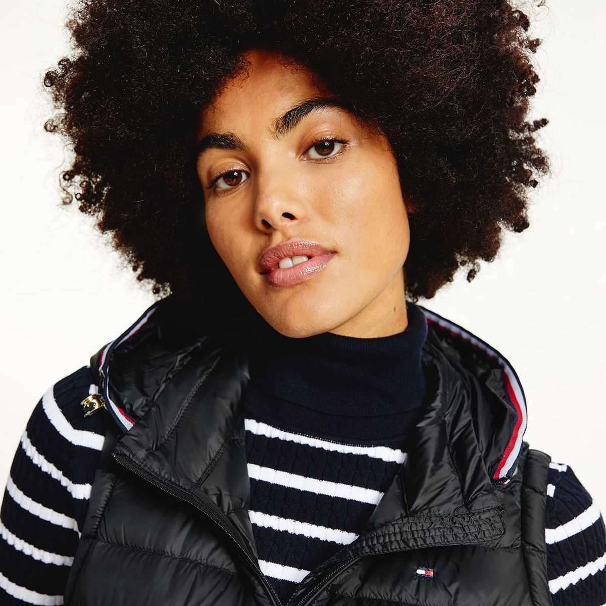 TOMMY HILFIGER - Chaleco Essential De Plumas Ligero Mujer Negro Tommy Hilfiger