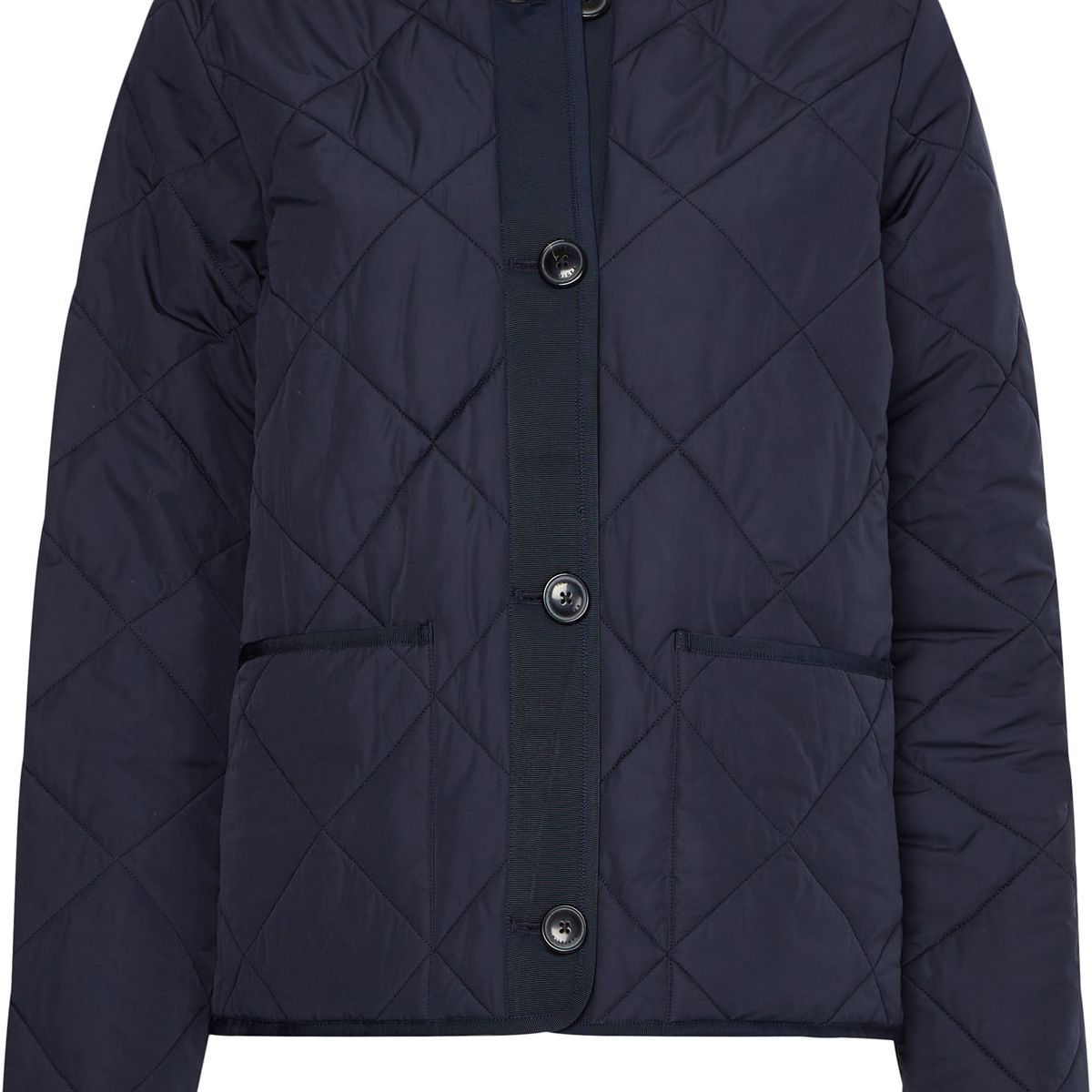 TOMMY HILFIGER - Chaqueta Acolchada Corta Sin Cuello Mujer Azul Tommy Hilfiger