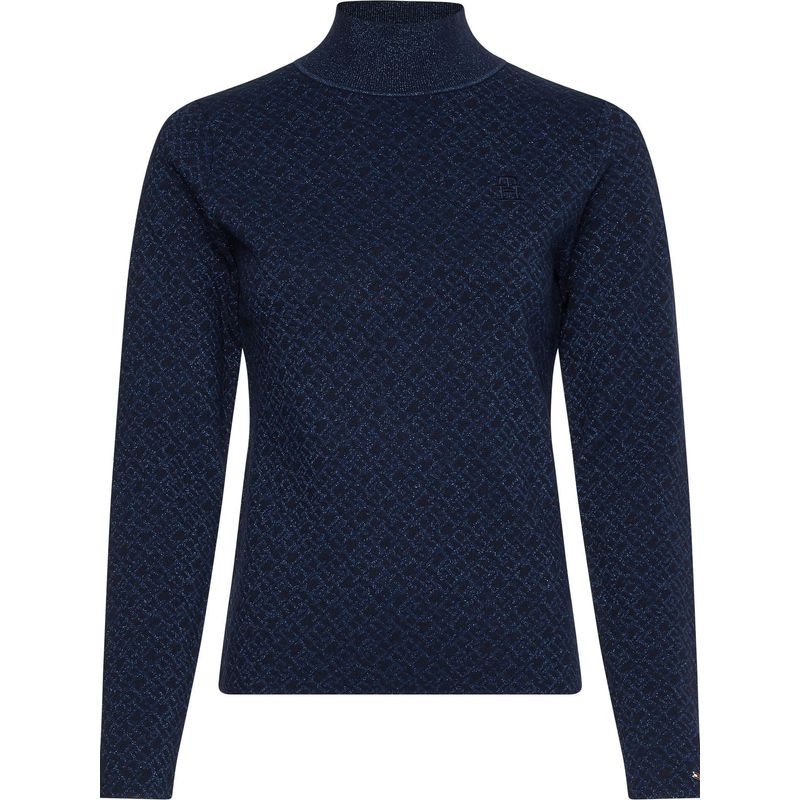 TOMMY HILFIGER - Saco Con Cuello De Tortuga Mujer Azul Tommy Hilfiger.-