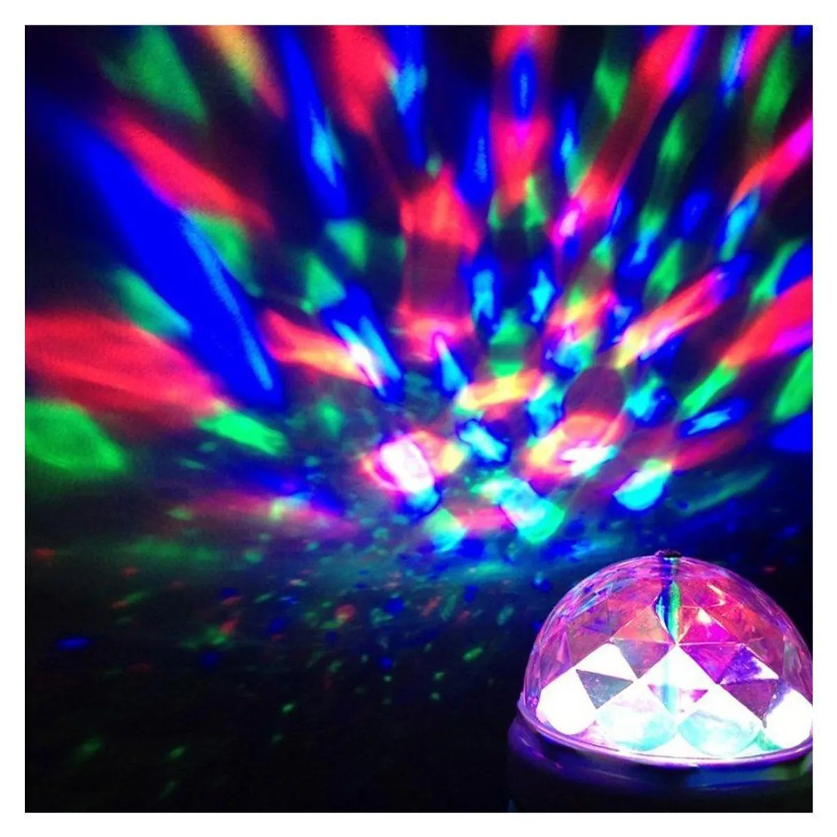 COMPRALOENCASA COM - Bombillo discoteca led auto giratorio efecto disco luz rf 2181