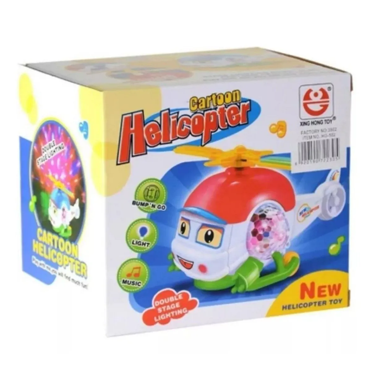 DAYOSHOP - Helicoptero Juguete Luces Sonido Movimiento Niños