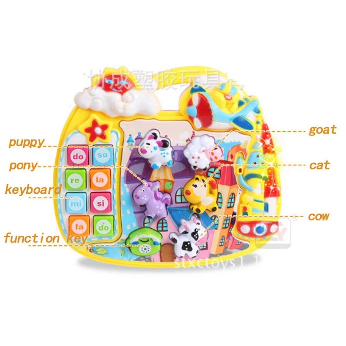 DAYOSHOP - Piano Ciudad Sonido Animales Y Notas Musicales