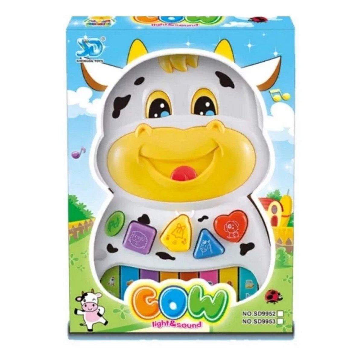 DAYOSHOP - Piano Vaca Grande Juguete Sonido Y Nota Musicales