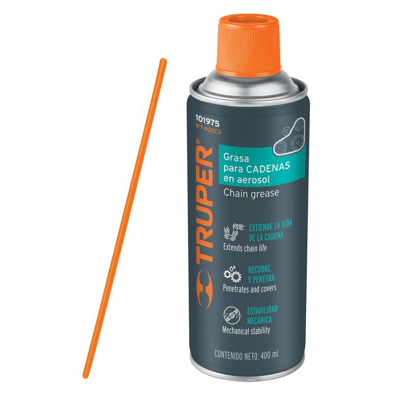 TRUPER - Lubricante de cadenas en aerosol 400 ml, Truper