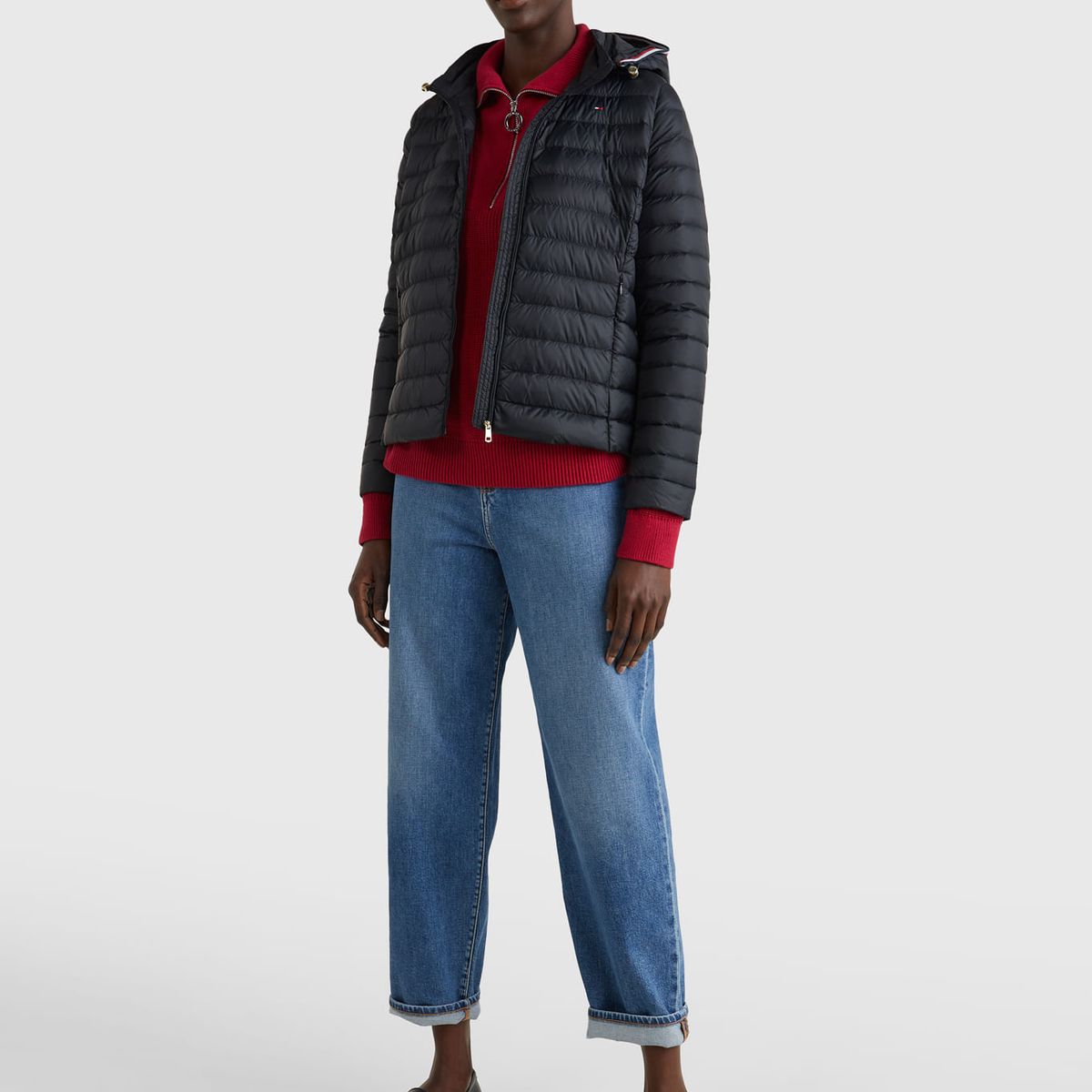 TOMMY HILFIGER - Chaqueta Negra Heritage Acolchada Para Mujer Tommy Hilfiger Mujer Negro Tommy Hilfiger