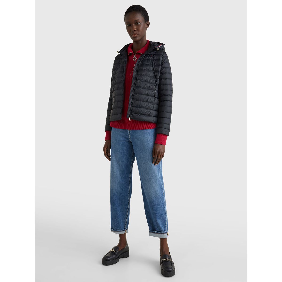 TOMMY HILFIGER - Chaqueta Negra Heritage Acolchada Para Mujer Tommy Hilfiger Mujer Negro Tommy Hilfiger