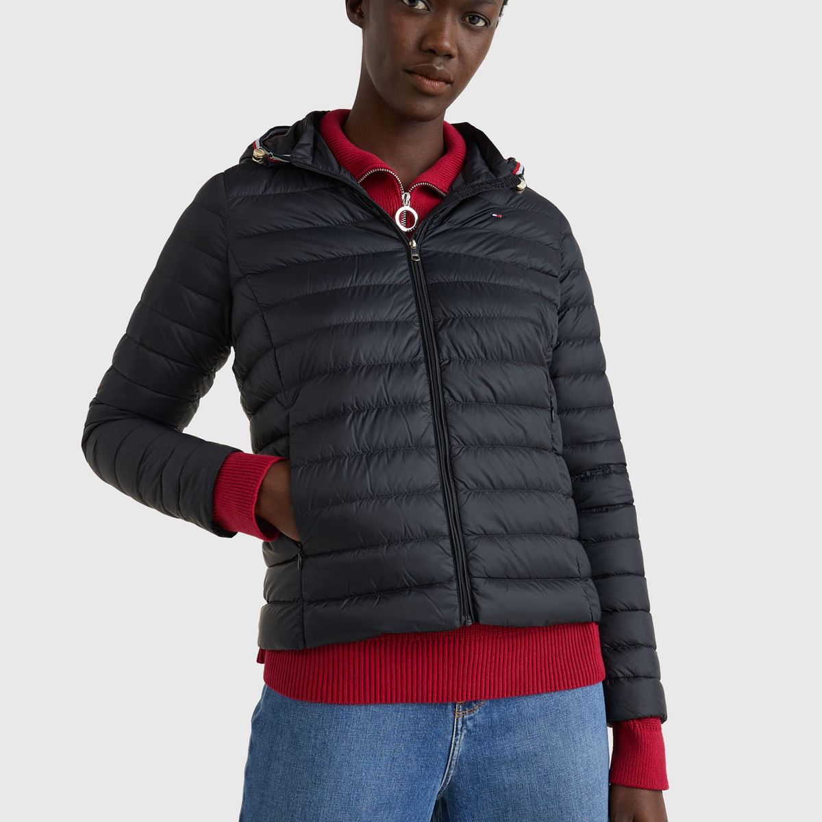 TOMMY HILFIGER - Chaqueta Negra Heritage Acolchada Para Mujer Tommy Hilfiger Mujer Negro Tommy Hilfiger