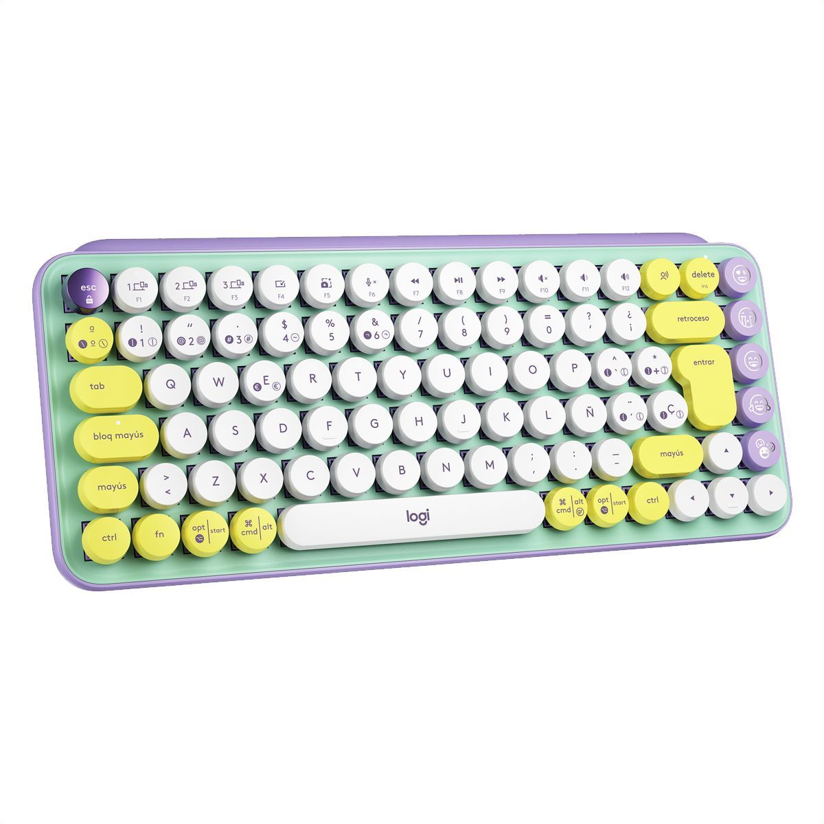 LOGITECH - Teclado Inalámbrico Logitech Pop Daydream Teclas Emojis