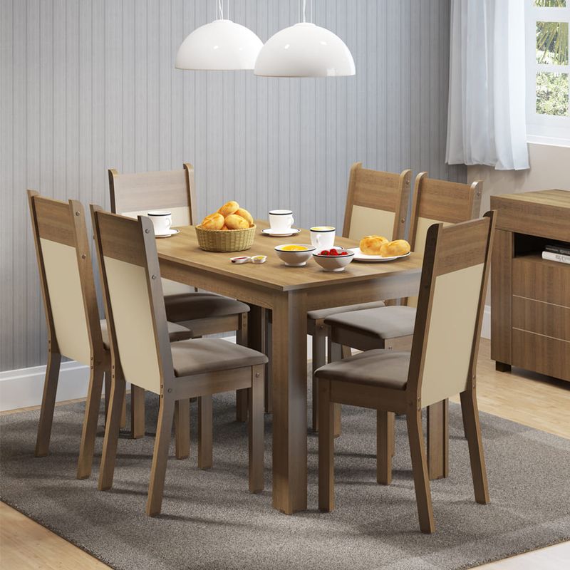 MADESA - Juego de Comedor Honduras con 6 Sillas