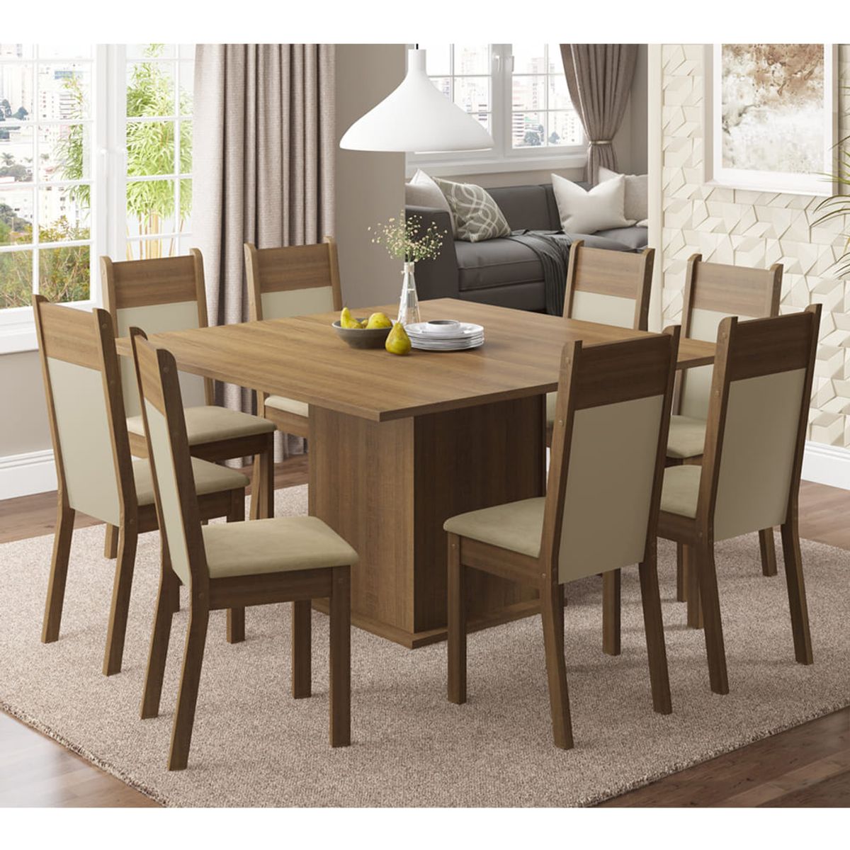 MADESA - Juego de Comedor Panamá con 8 Sillas