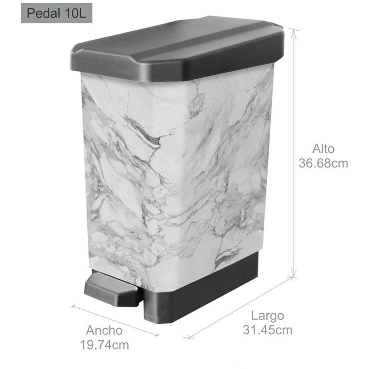 ESTRA - Estra Papelera Estrabins De Pedal 10 Lt Gris