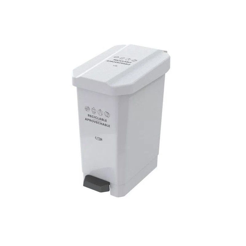 ESTRA - Estra Caneca De Pedal Estrabins 22 Litros Blanco Marcada Aprovechable