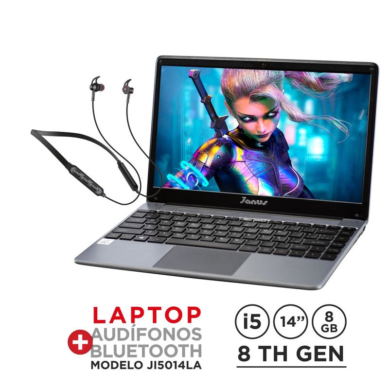 JANUS - Portatil Janus I5 8259U 8GB SSD 256GB LCD 14 FULL HD Teclado Retroiluminado