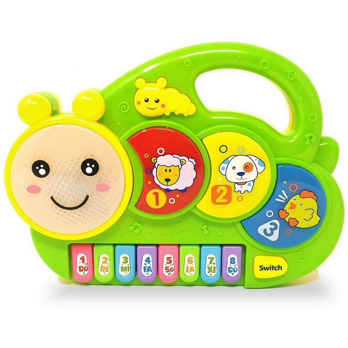 DAYOSHOP - Piano Oruga Interactivo Sonido Y Notas Musicales