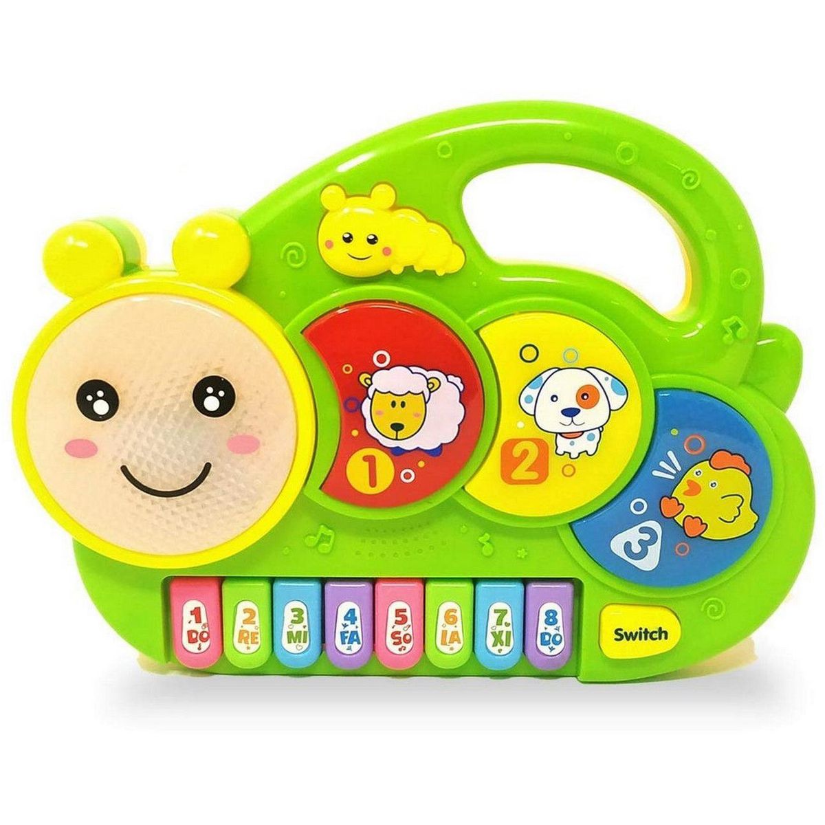 DAYOSHOP - Piano Oruga Interactivo Sonido Y Notas Musicales