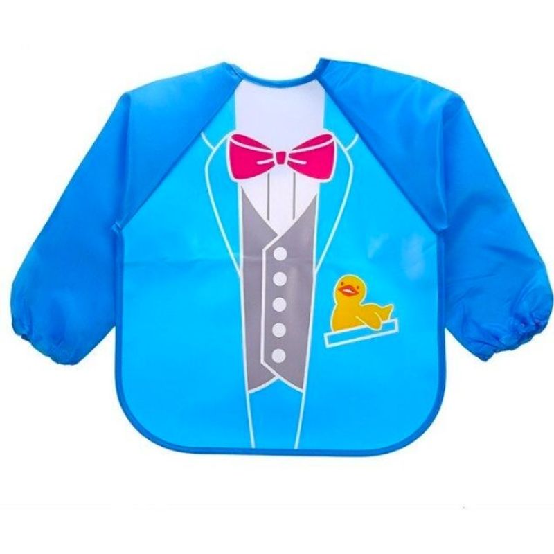STALION - Babero Delantal Bebés Y Niños De Manga Larga Impermeable - Traje pato