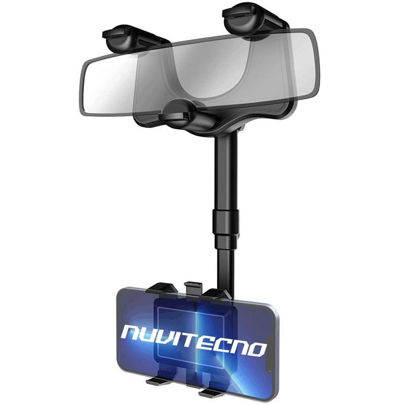 GENERICO - Soporte Holder Para Celular Retrovisor Carro Rotacion 360°