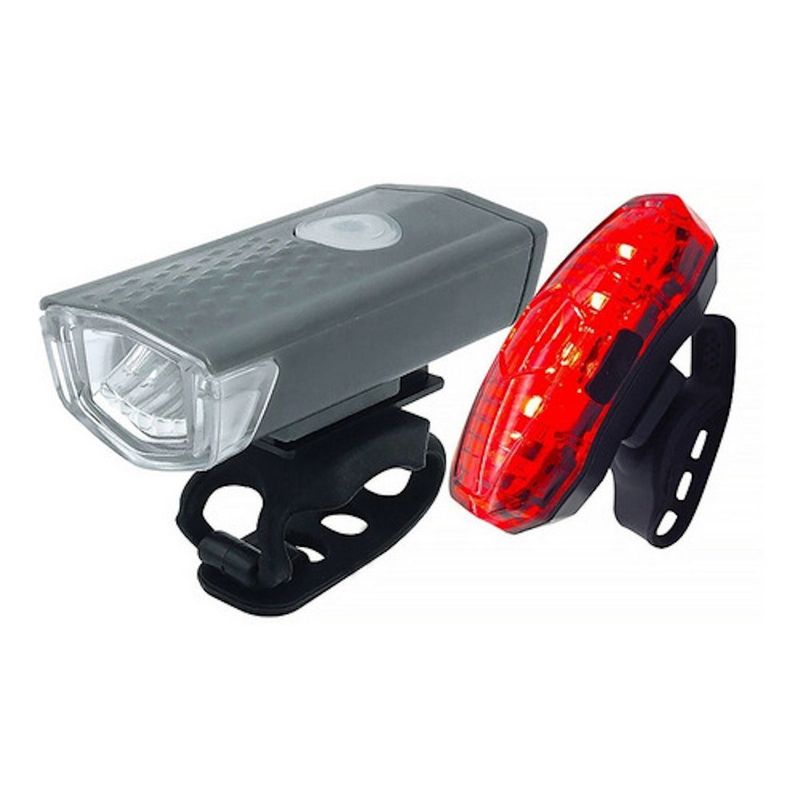 GENERICO - Combo Luces Bicicleta Rolson Delantera Y Trasera Recargable