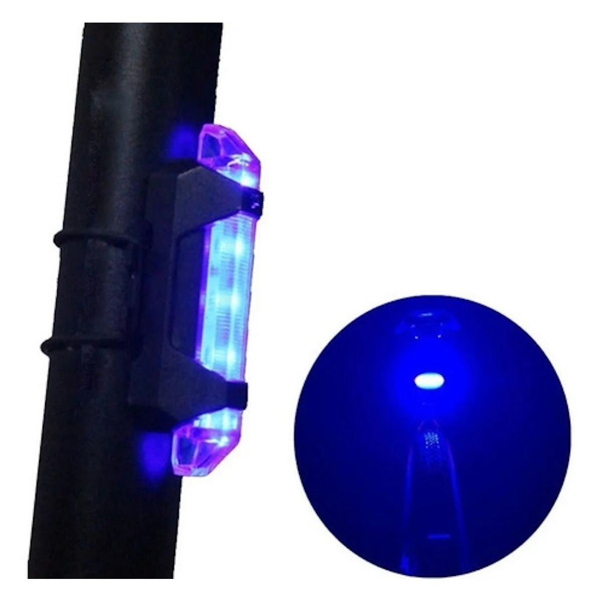 GENERICO - Luz Linterna Recargable Usb Led Bicicleta Delantera O Traser