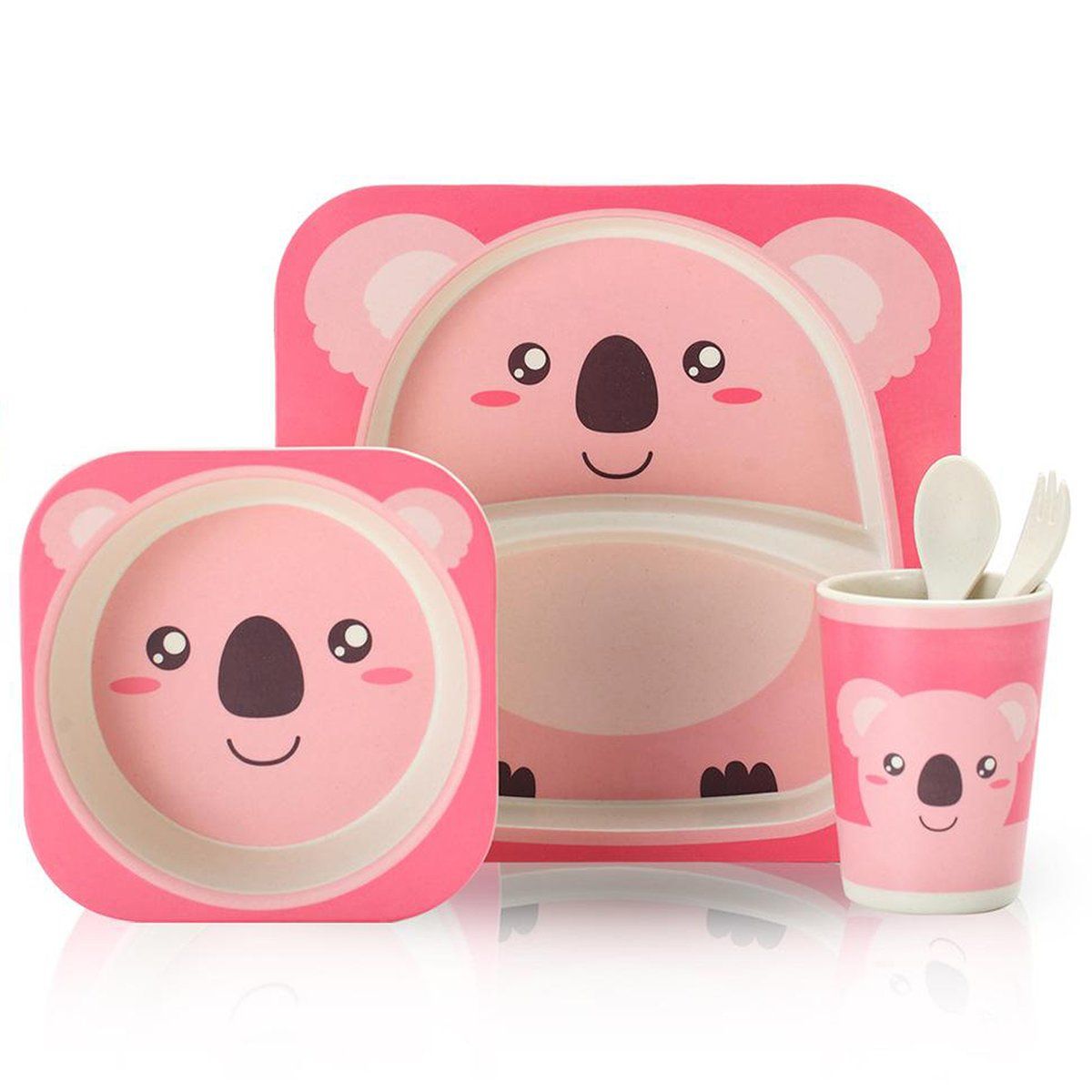 ENFANT'ASY - Set vajilla bebe niños bambú 5 piezas biodegradable Koala