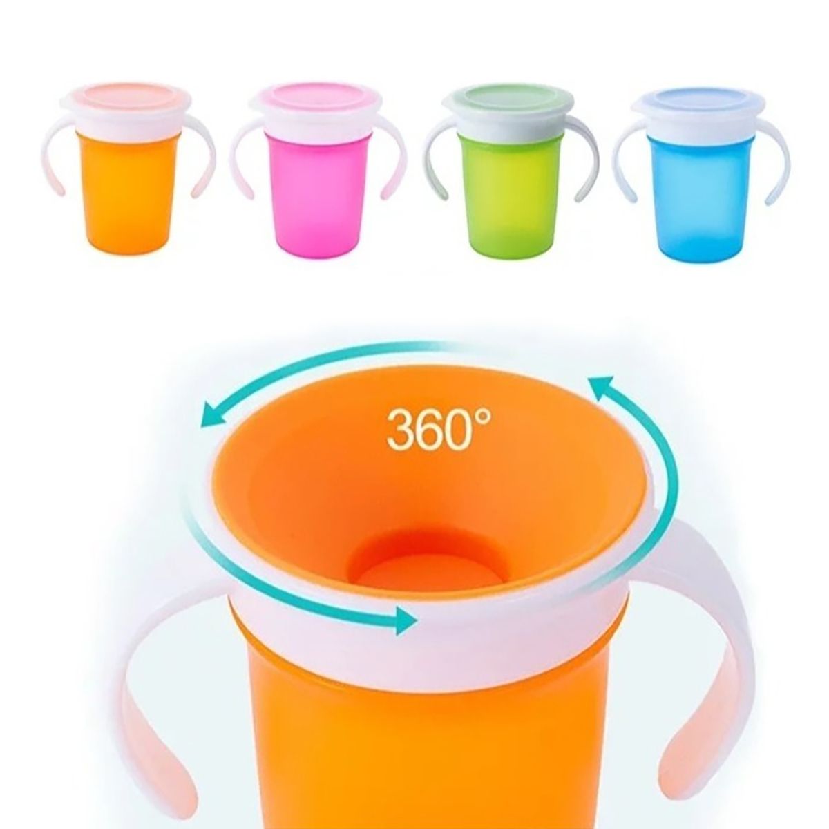 ENFANT'ASY - Vaso antiderrame 360 antigoteo para bebe FUCSIA