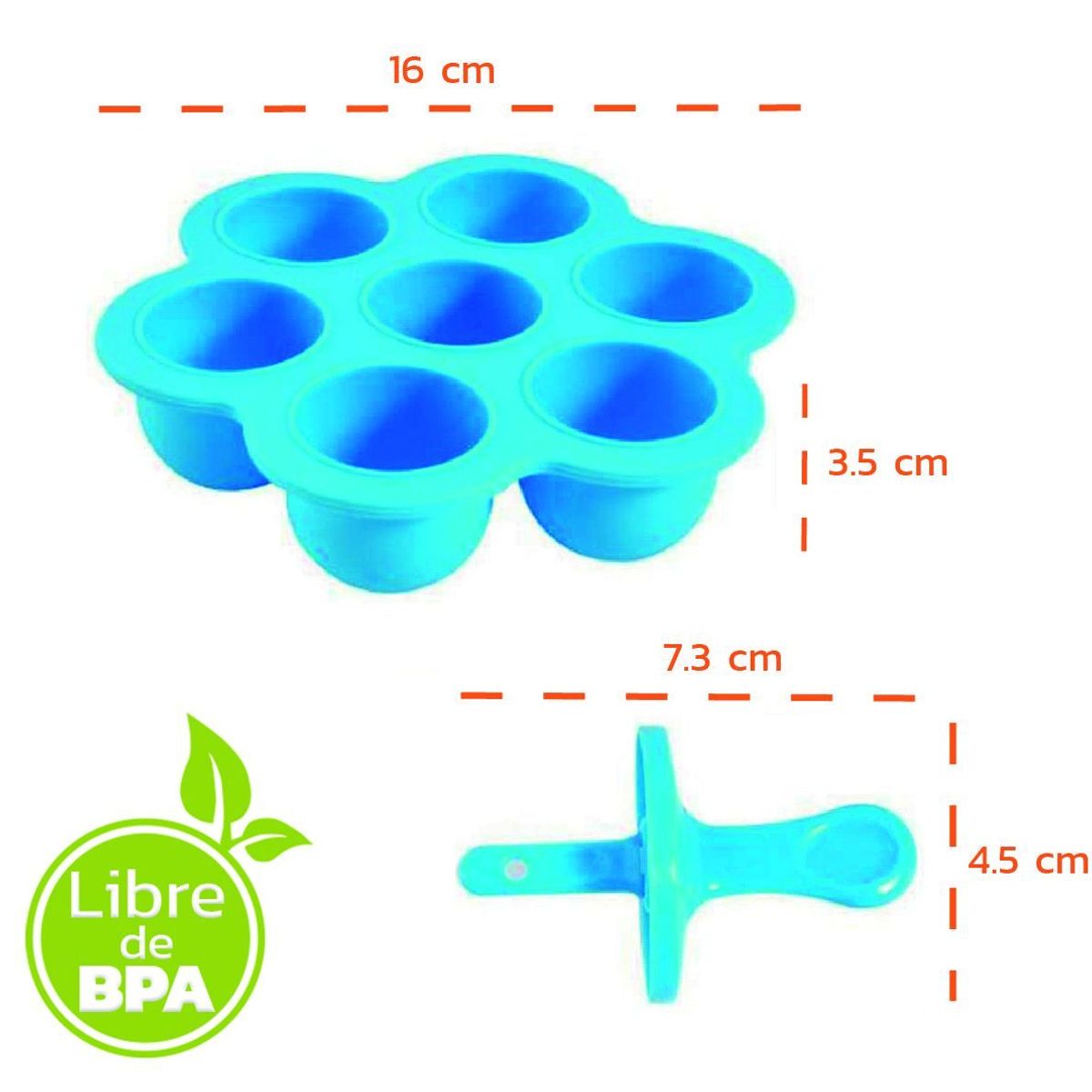 ENFANTASY - Molde de paletas en silicona para bebe