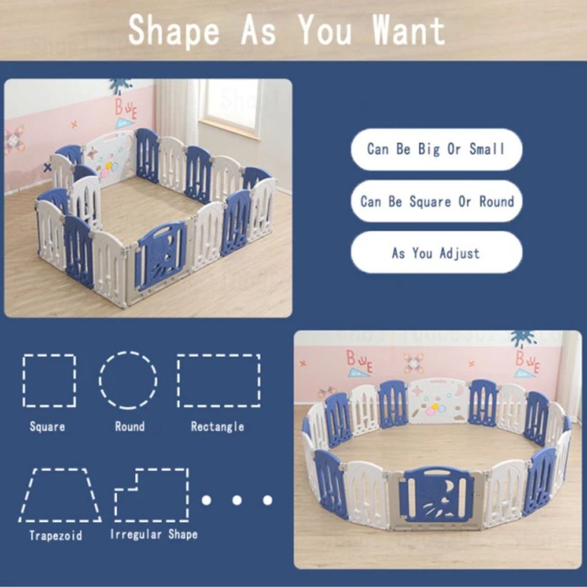 ENFANT'ASY - Corral área de juego modulable y plegable playpen
