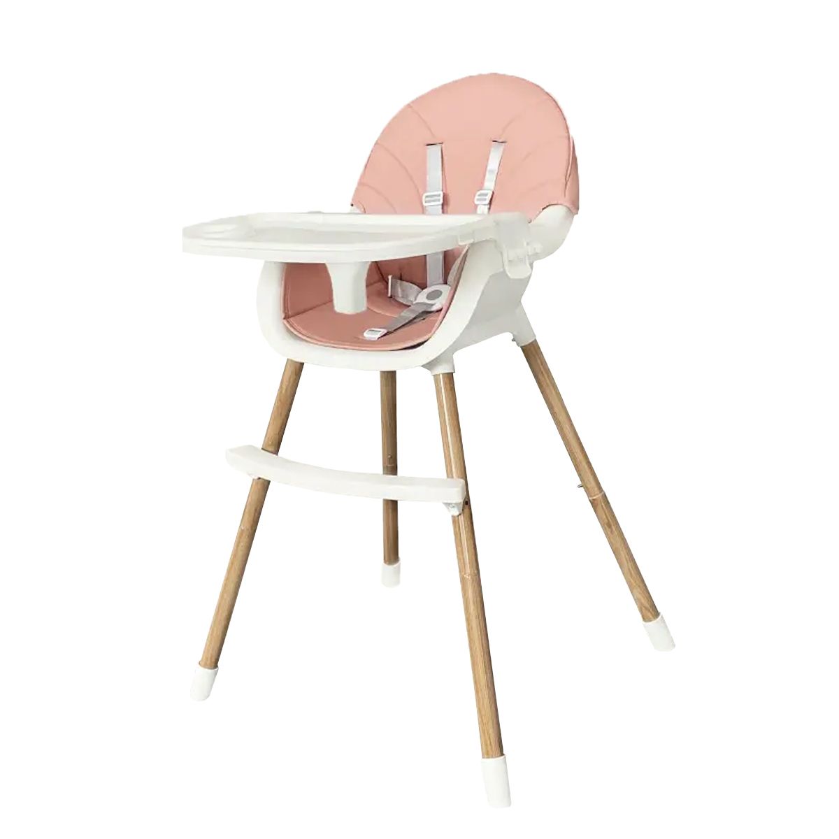 ENFANT'ASY - Silla comedor trona bebé doble altura doble bandeja ROSADA-