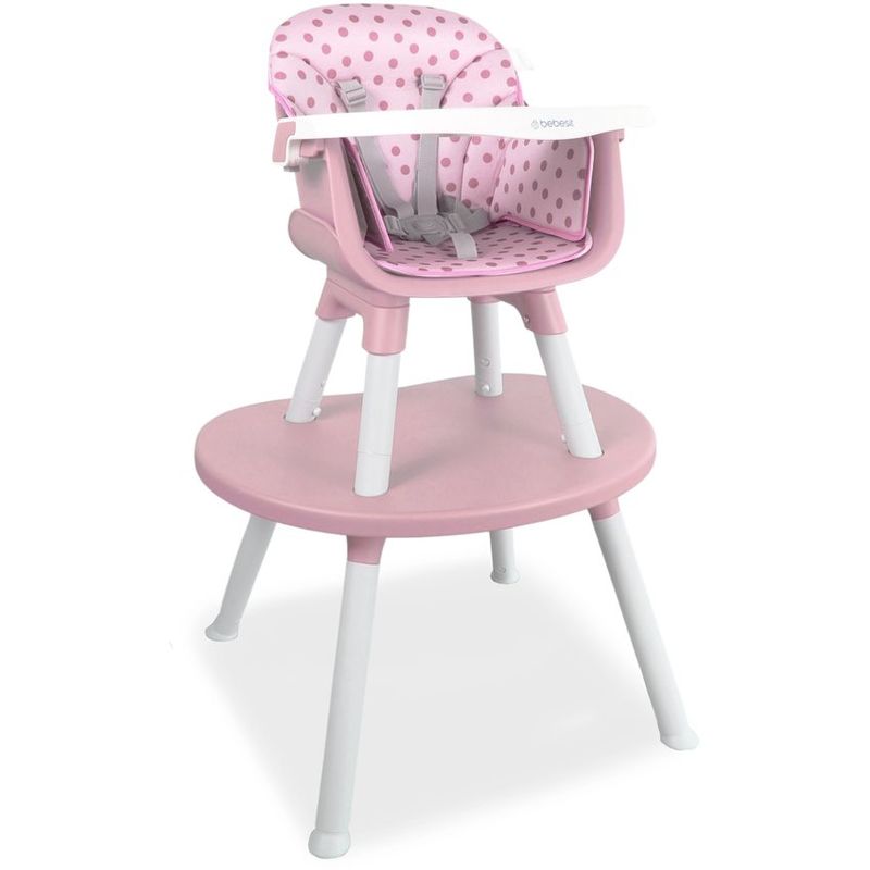 BEBESIT - Silla Comedor Bebe 3 En 1 Multifuncional Rosa