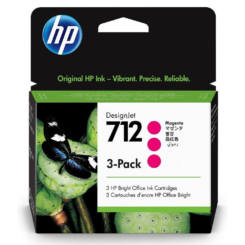 HP - Cartucho de Tinta Hp DesingJet 712 Magenta Pack de 3 29ml