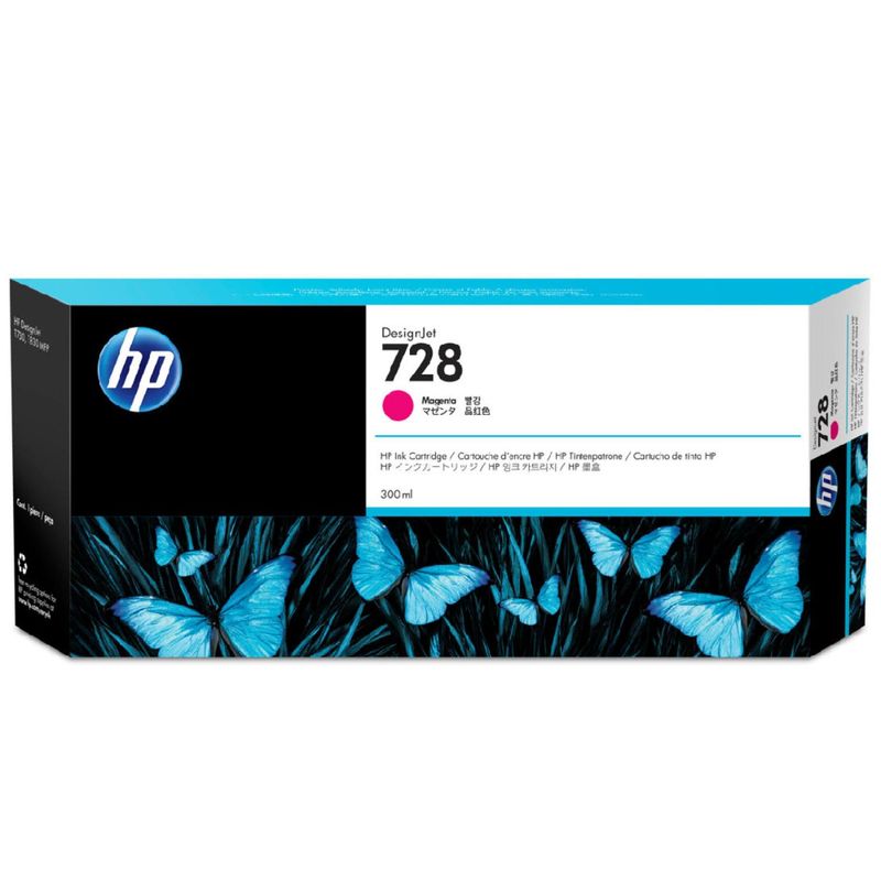 HP - Cartucho de Tinta Hp DesingJet 728 Magenta Ink Cartridge 300ml