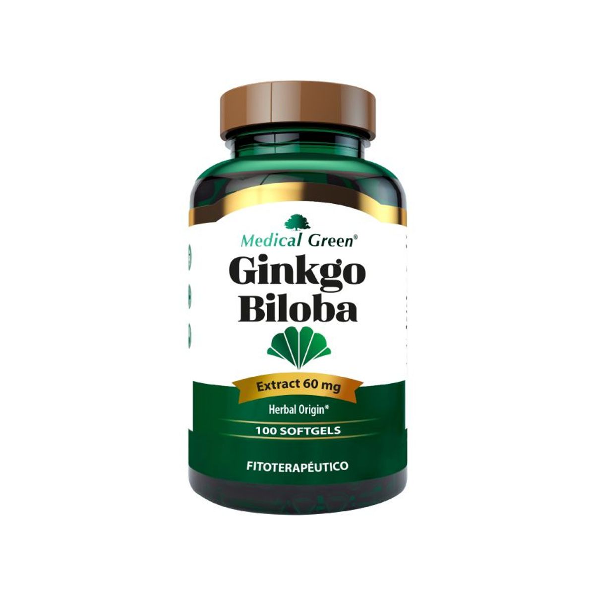 MEDICAL GREEN - Ginkgo Biloba 60mg 100 Capsulas_.