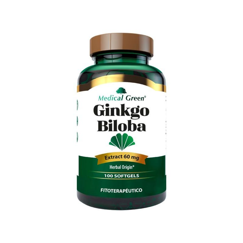 MEDICAL GREEN - Ginkgo Biloba 60mg 100 Capsulas_.