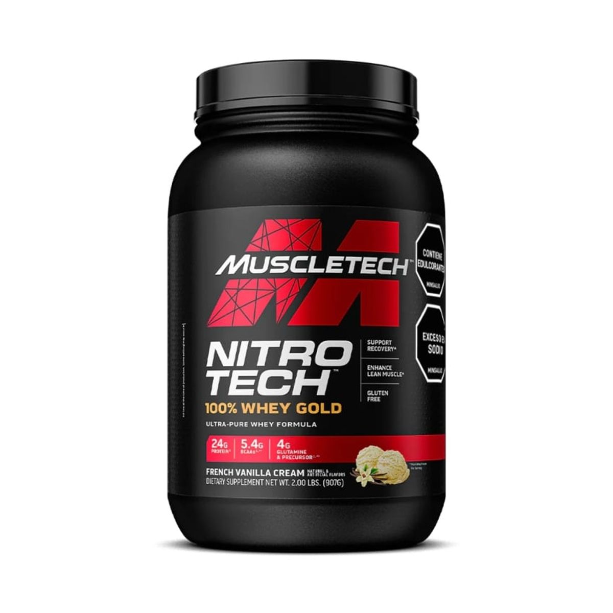 MUSCLETECH - Nitro Tech Whey Gold - 2 libras - Vainilla