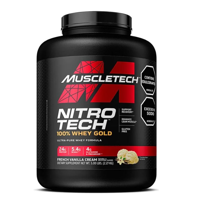 MUSCLETECH - Nitro Tech Whey Gold - 5 libras - Vainilla